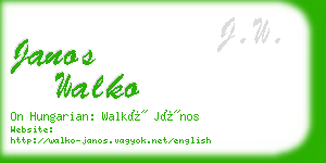 janos walko business card